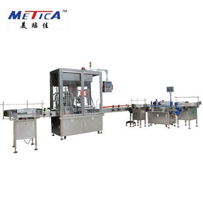 METICA सिरप बॉटलिंग उत्पादन लाइन पालतू बोतल भरने और कैपिंग मशीन